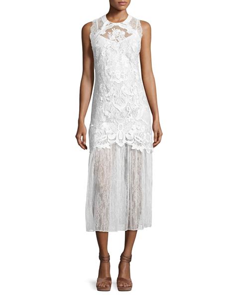 Kobi Halperin Sleeveless Embroidered Lace Midi Dress Neiman Marcus