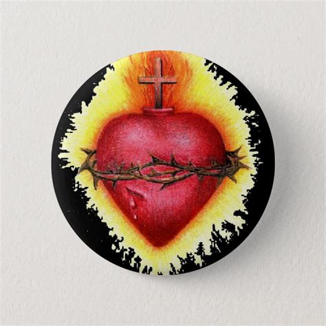 Sacred Heart 2 6 Cm Round Badge Uk