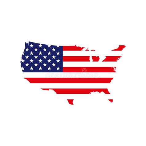 Usa Map Flag On Map Vector Illustration Stock Illustration