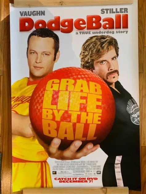 Rare Oop Original Dodgeball Dvd Release Promotional Poster 27 X 40 Ben Stiller 1999 Picclick