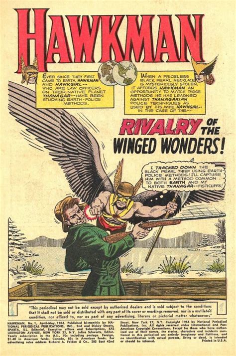 Hawkman 1 Apr1964 70 Fnvf 1st Silver Age Issue Gardner Foxmurphy