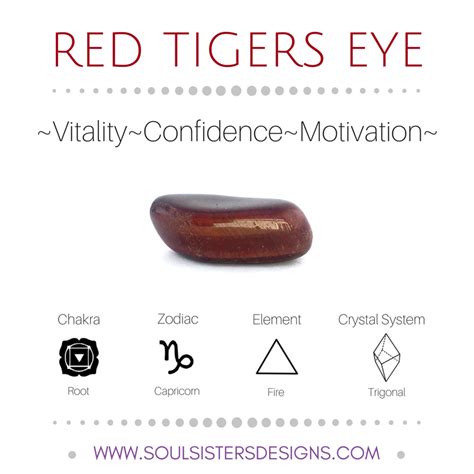 Red Tigers Eye Crystals Red Tigers Eye Healing Crystal Jewelry