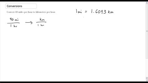 Conversions Mph To Km H Youtube