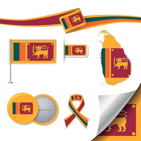Sri Lanka Flag With Elements 2612073 Vector Art At Vecteezy