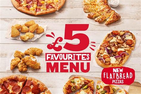 £5 Favourites Menu Pizza Hut Medium Pizzas Sides And Flatbreads