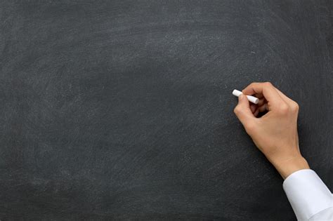 Hand Writing On Chalkboard Stock Photo Download Image Now Istock