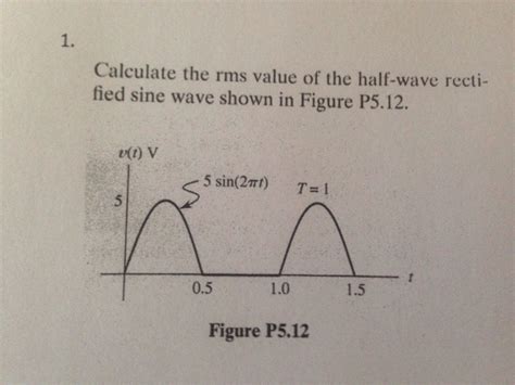 solved calculate the rms value of the half wave rectified