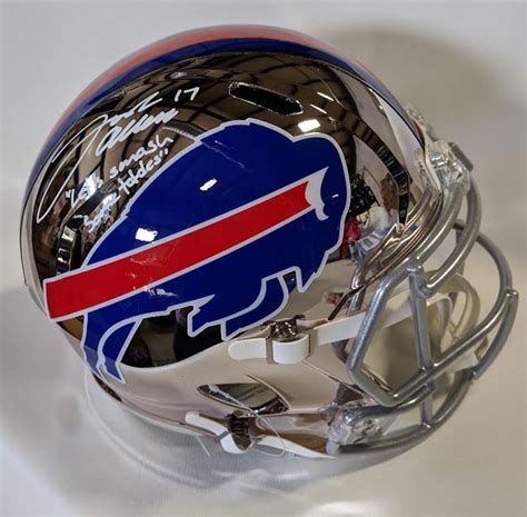 Josh Allen Signed Buffalo Bills Full Size Chrome Speed Helmet Inscribed