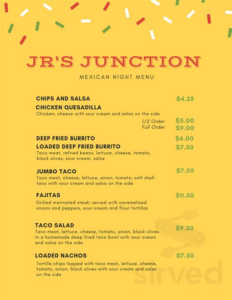 JR's Junction Inc menus in Brainerd, Minnesota, United States