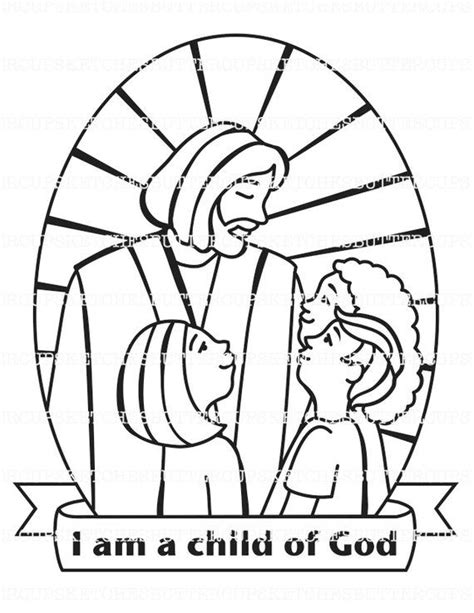 I Am A Child Of God Kit Lds Etsy In 2021 Lds Coloring Pages