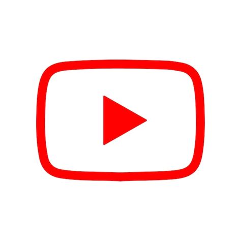 Logotipo De Youtube Rojo Con Fondo Blanco Vector Premium