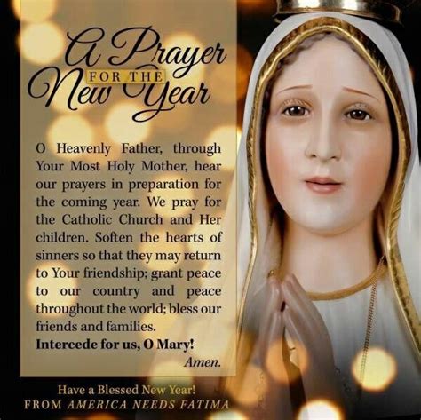 A Prayer For The New Year Through The Intercession Of Mary New