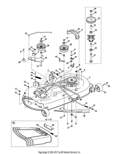 Mtd Riding Mower Parts Diagram Mtd 38 To 42 Deck Parts 2 Blades