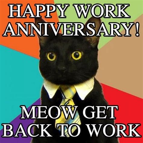Happy Work Anniversary Cat Cat Yuw