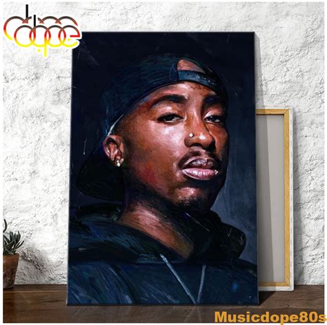Tupac Shakur And Rapper 90s Pop Art Poster Canvas