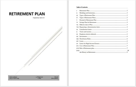 Retirement Plan Template Word Templates For Free Download