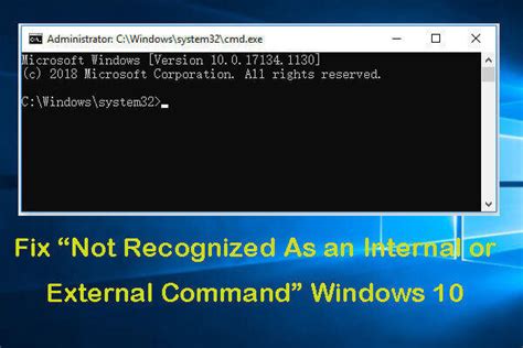 Fix Not Recognized As An Internal Or External Command Win Minitool