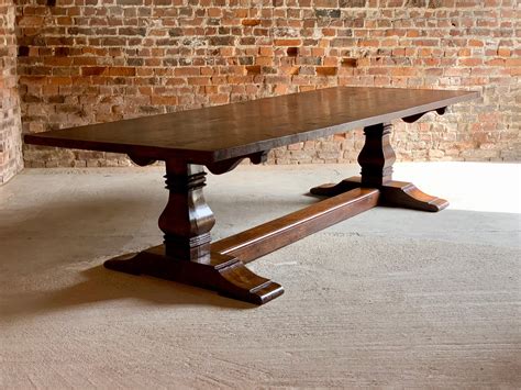 Antique Refectory Dining Table Solid Oak Huge 17th Century Style Bylaw
