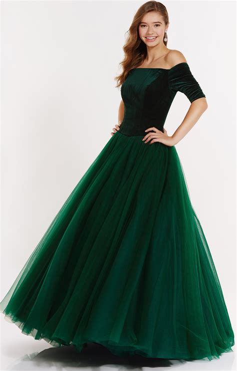 Alyce Paris 6793 Off The Shoulder Velvet And Tulle Ball