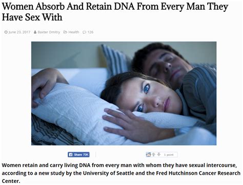 No Women Do Not Absorb And Retain Dna From Every Man They Have Sex