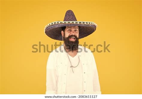 Mexican Party Man Mexican Sombrero Hat Stock Photo 2083611127