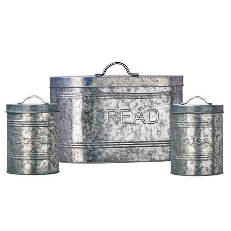 Metal kitchen set toys images banner. Rustic Kitchen Galvanized Metal Storage Canisters ...