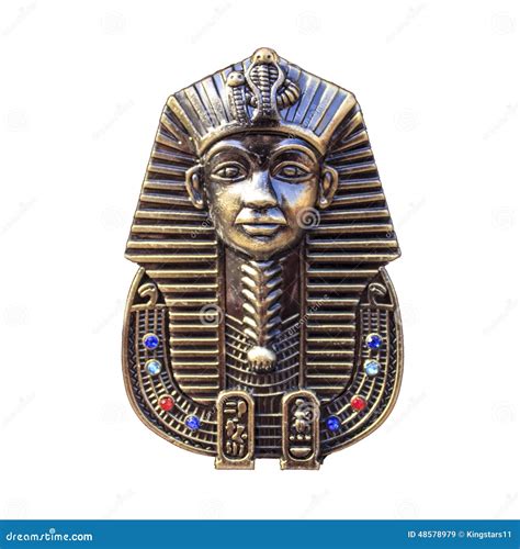 Egyptian Pharaohs Mask Isolated On White Stock Image Image Of King