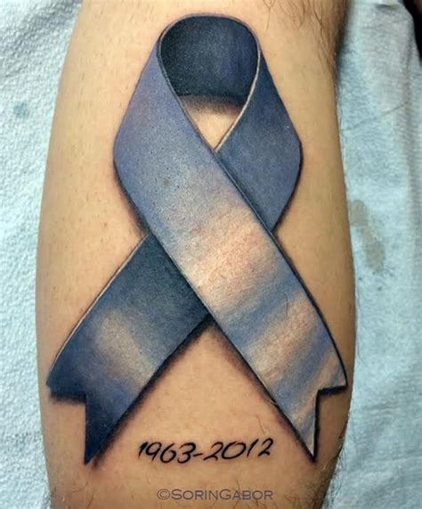 Realistic Color Cancer Ribbon Tattoo By Sorin Gabor Tattoonow