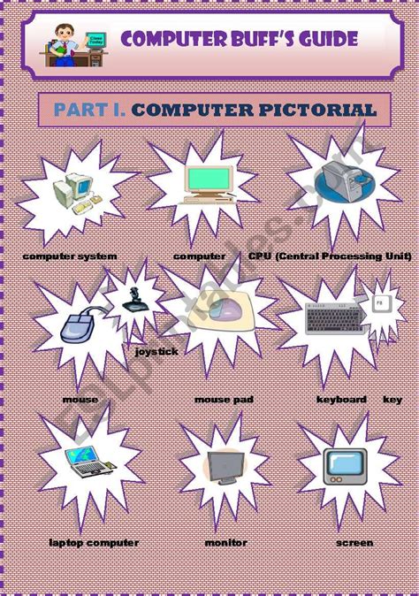 Computer Pictionary 14 3 Pages Esl Worksheet By Junya