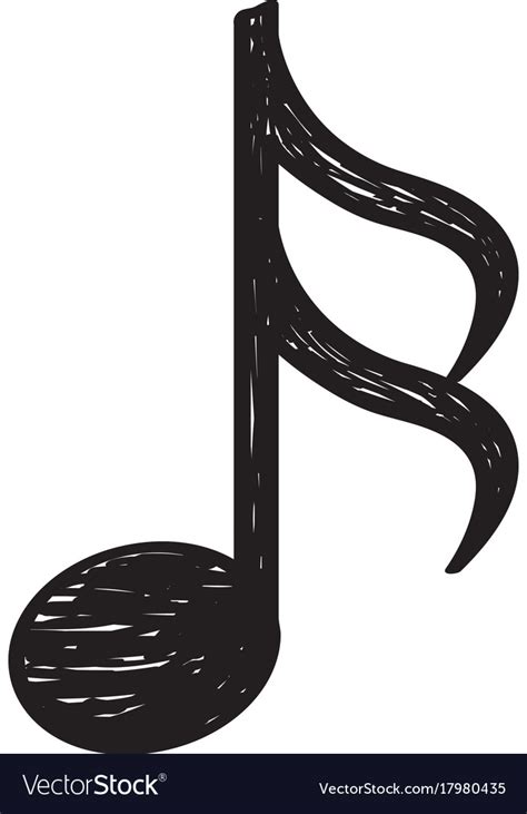 Sketch A Musical Note Royalty Free Vector Image