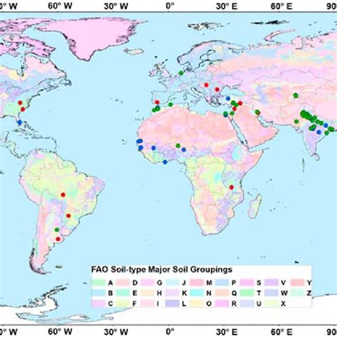 Spatial Distribution Of Fao Soil Type Relative To Crop Water