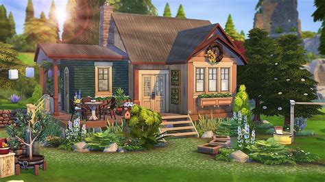 Off The Grid Tiny House 🌲 The Sims 4 Speed Build In 2020 Sims