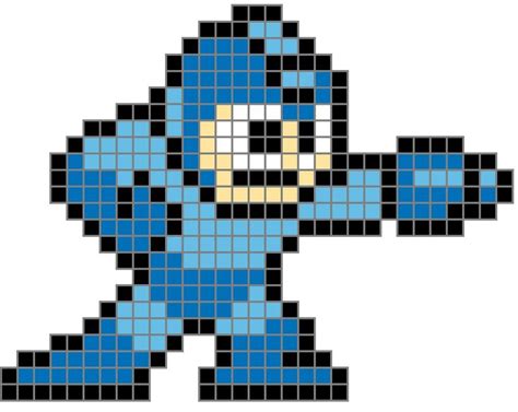 8 Bit Megaman Colored Grid By Theinsanepoet On Deviantart Pixel Art