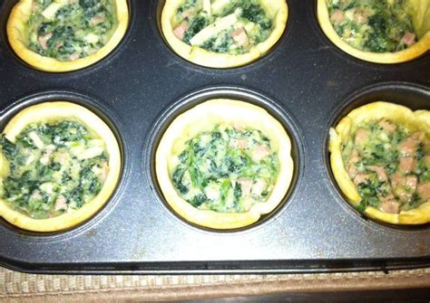Mini Spinach And Ricotta Quiches Recipe By Shibeal Maguire Cookpad