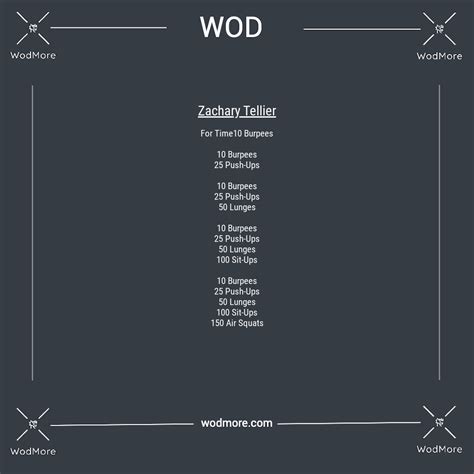 The Zachary Tellier Workout Crossfit Wod Wodmore