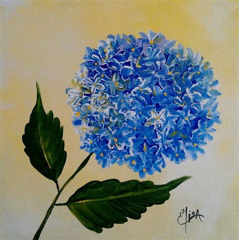 Blue Hydrangea Painting By Elisa Gabrielli Blue Hydrangea Fine Art