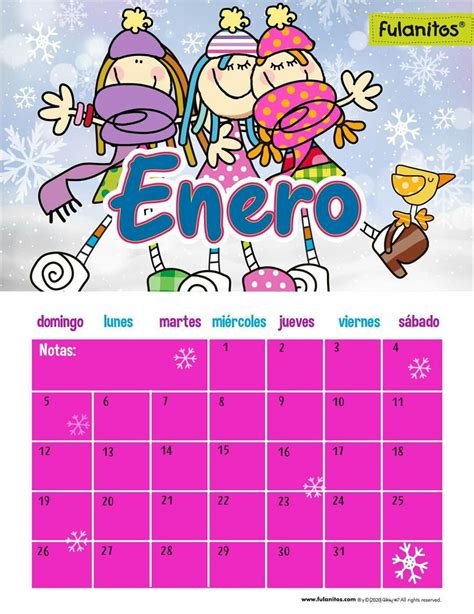 Calendario Enero 2023 Animados Dibujos Bonitos Para Cartelera Imagesee
