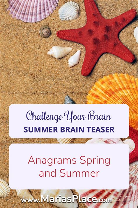 Anagrams Spring And Summer Marias Place