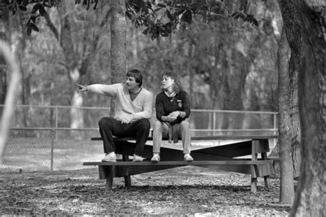 Florida Memory • Couple Sit On A Picnic Table At The Park Tallahassee