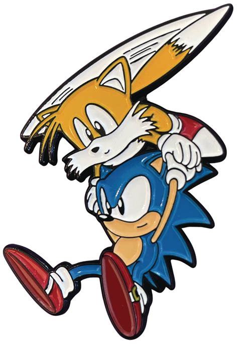 Sonic And Tails Flying Classic Sonic The Hedgehog Collectible Pin My
