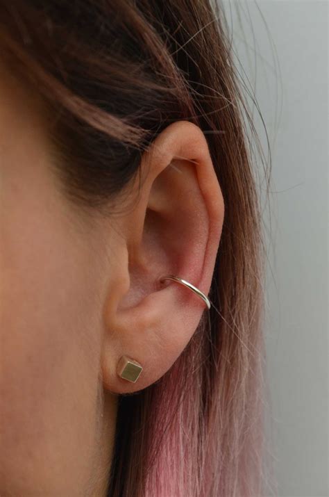 Sterling Silver Conch Hoop Conch Piercing Helix Earring Etsy