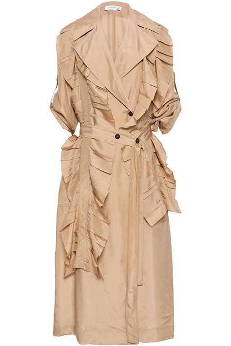 Shop On Sale Ruffled Silk Trench Coat Browse Other Discount Designer Trench Coats And More Luxury