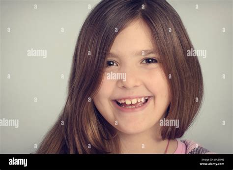 Portrait Of Beautiful Smiling Little Girl Stock Photo Alamy
