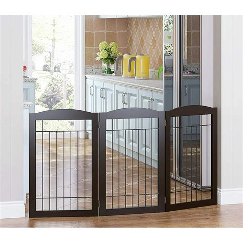 Pawland Freestanding Foldable Wire Pet Gate For Dogs 60 Inches Extra