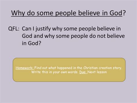 Our World Why Do People Believe In God Teaching Resources