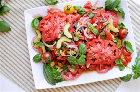 Heirloom Tomato Peach Salad Caitlin Ball