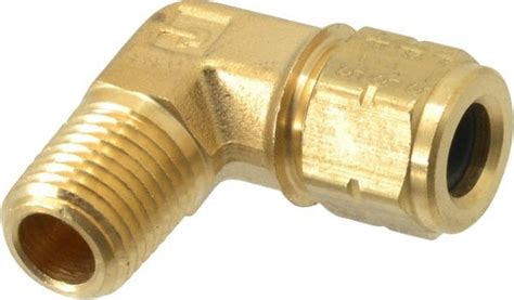 Parker 516 Tube Od X 14 18 Mpt Brass Compression Tube Male Elbow