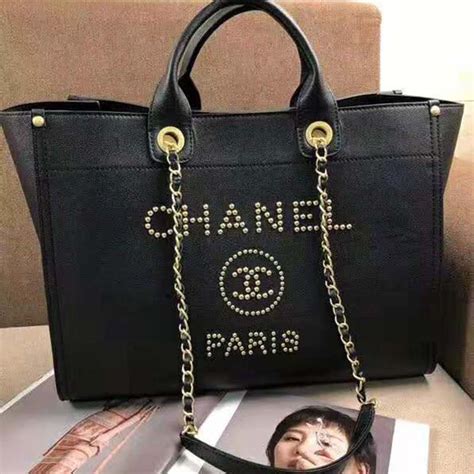 Chanel Women Chanels Large Tote Shopping Bag In Grained Calfskin