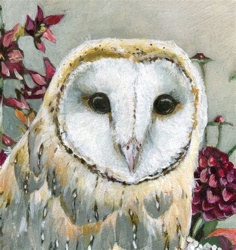 Its Time To Decorate For Fall Wisdom Barn Owl Art Print By Bonnie Lecat