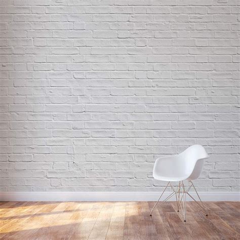Simple White Brick Interior Wall With Diy Home Decorating Ideas